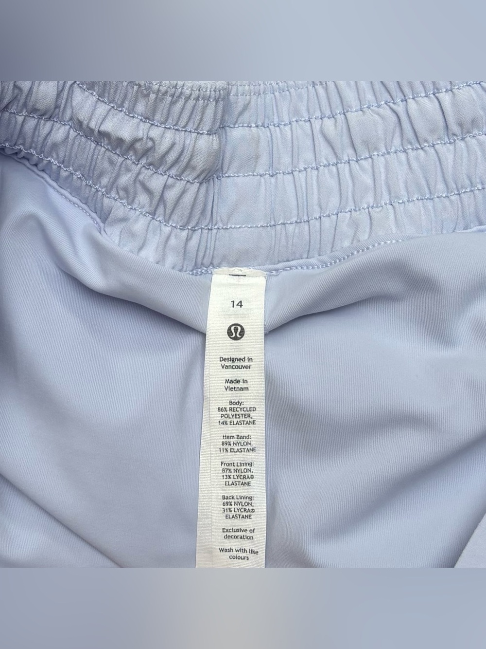 Lululemon Hotty Hot High Rise Skirt Skort In Pastel Blue Size 14 - Picture 7 of 9